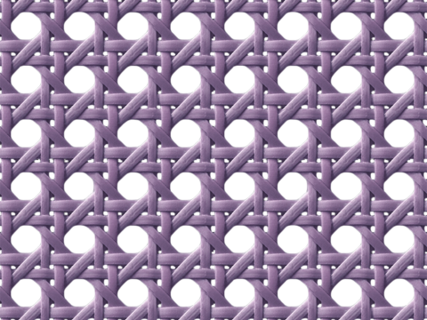  无缝紫色八角孔藤条藤编竹编编织材质 