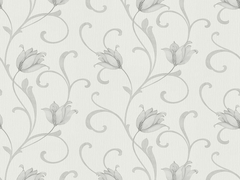  无缝现代欧式植物花纹图案墙纸壁纸壁布 