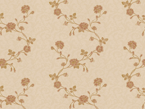  无缝现代欧式植物花纹图案墙纸壁纸壁布 