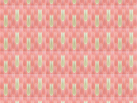  凹凸羽毛花砖粉色瓷砖贴图 