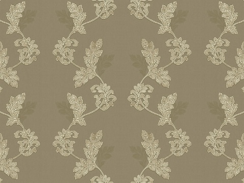  无缝现代欧式植物花纹图案墙纸壁纸壁布 