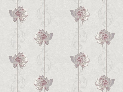  无缝现代欧式植物花纹图案墙纸壁纸壁布 