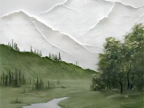  侘寂风装饰画风景装饰画 