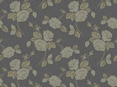  无缝现代欧式植物花纹图案墙纸壁纸壁布 