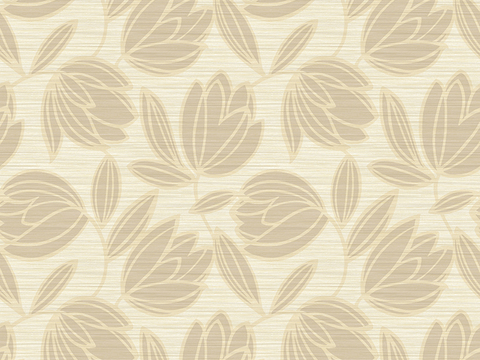  无缝现代欧式植物花纹图案墙纸壁纸壁布 