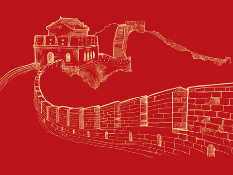  党政壁画长城壁画 