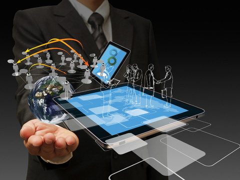  现代智慧科技电子大屏 