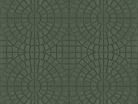  无缝水泥拼花地砖人行道路地面广场铺贴 