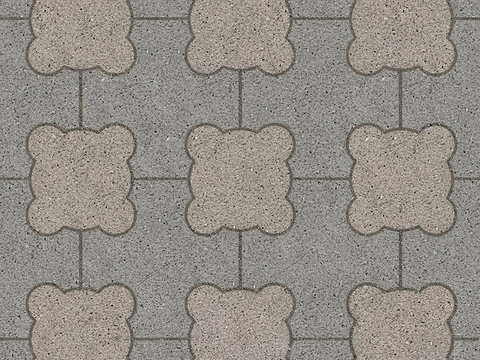  无缝水泥拼花地砖人行道路地面广场铺贴 