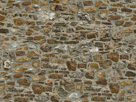  无缝室外建筑岩石块石材墙砖墙面地面 