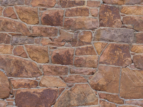  无缝室外建筑岩石块石材墙砖墙面地面 