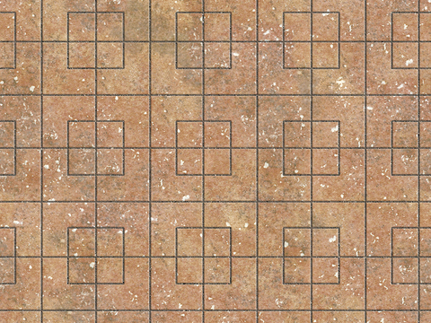  无缝陶瓦拼花地砖人行道路地面广场铺贴 