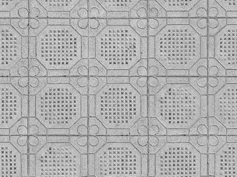 无缝水泥拼花地砖人行道路地面广场铺贴 