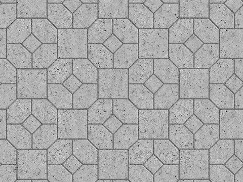  无缝水泥拼花地砖人行道路地面广场铺贴 