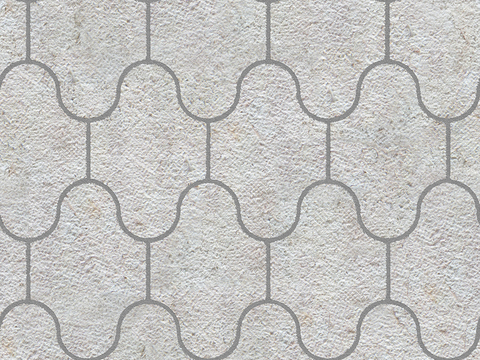  无缝水泥拼花地砖人行道路地面广场铺贴 