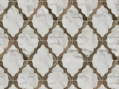  无缝现代大理石石材几何拼接拼花图案瓷砖地砖墙砖 