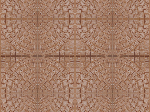  无缝水泥拼花地砖人行道路地面广场铺贴 