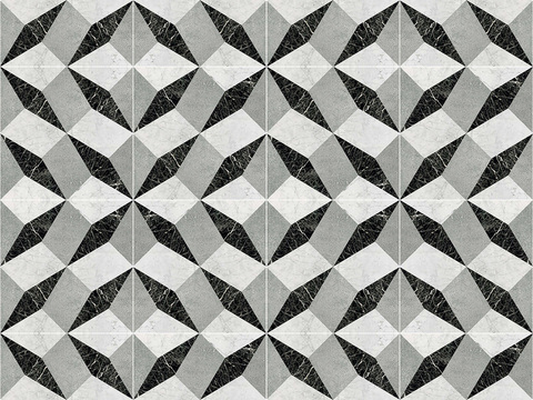  无缝现代大理石石材几何拼接拼花图案瓷砖地砖墙砖 