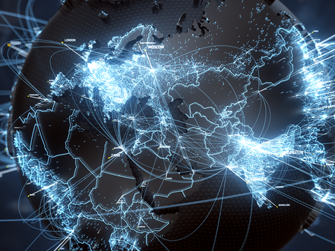  现代科技电子大屏 