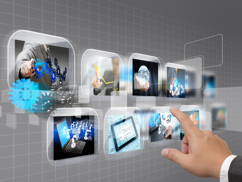  现代智慧科技电子大屏 