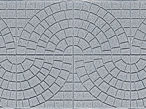  无缝水泥拼花地砖人行道路地面广场铺贴 