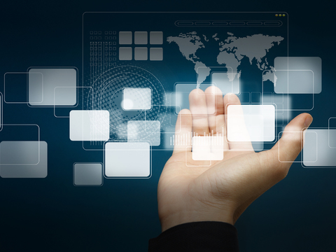  现代智慧科技电子大屏 