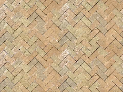  无缝人字纹陶瓦拼花地砖人行道路地面广场铺贴 