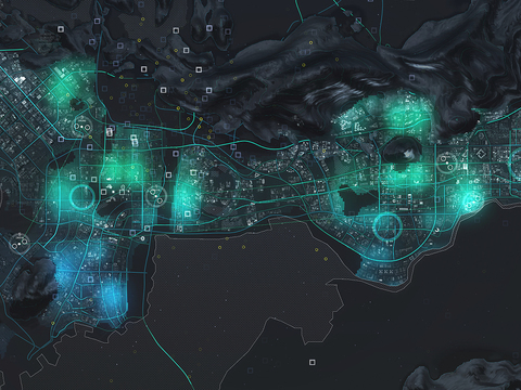  现代科技沙盘电子屏幕 