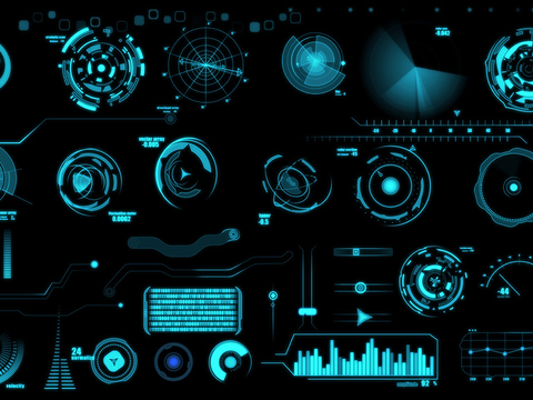  现代科技电子大屏 