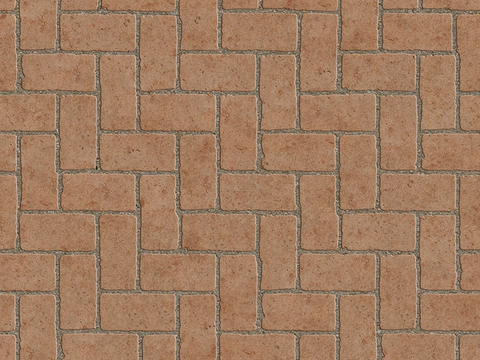  无缝人字纹陶瓦拼花地砖人行道路地面广场铺贴 