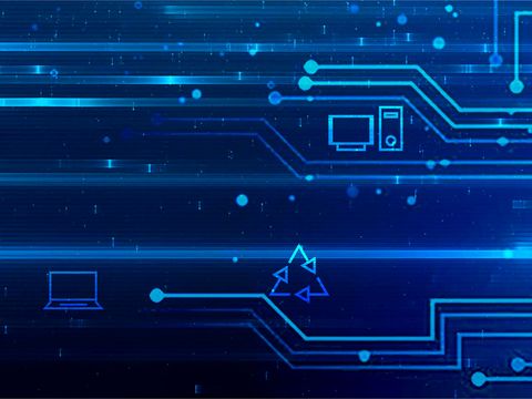  现代科技线条电子屏幕 