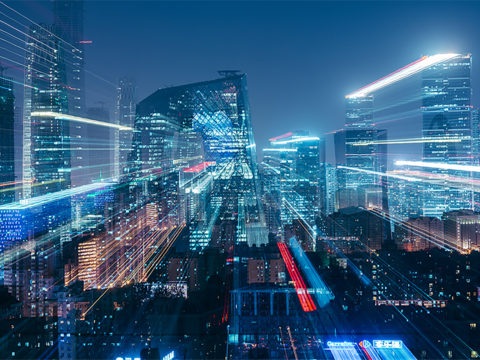  现代智慧城市电子屏幕 