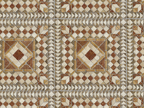  无缝石材马赛克拼花地砖人行道路地面广场铺贴 