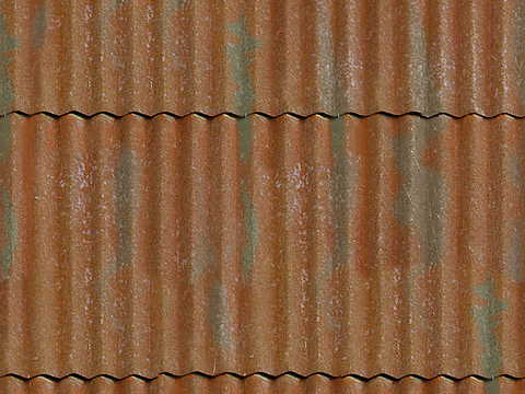  无缝建筑屋顶彩钢金属铁皮波浪瓦片 