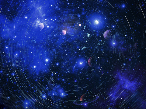  现代科技星空电子屏幕 