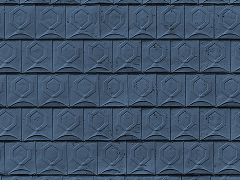  无缝建筑屋顶彩钢金属铁皮波浪瓦片 