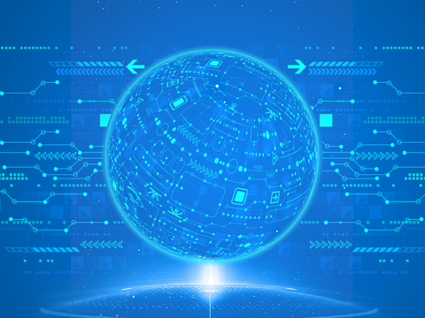  现代科技地球电子屏幕 