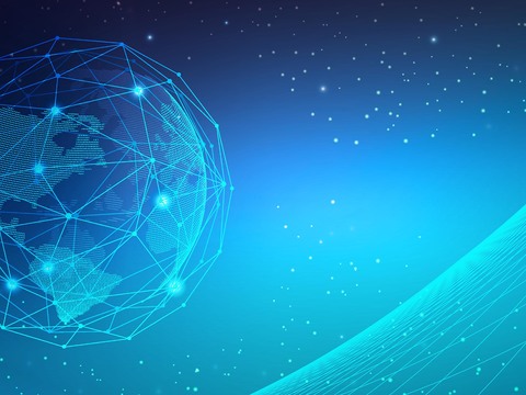  现代科技地球电子屏幕 