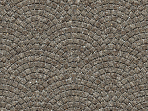  无缝灰色做旧方形拼花地砖人行道路地面街道广场铺贴 