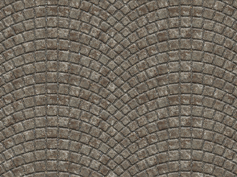  无缝灰色做旧方形拼花地砖人行道路地面街道广场铺贴 