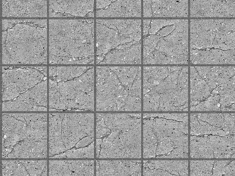  无缝破损水泥拼花地砖人行道路地面广场铺贴 