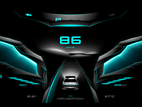  现代科技互动电子屏幕 