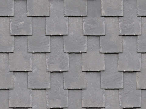  无缝浅灰色别墅建筑屋顶中式仿古石板瓦片 