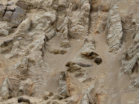  无缝黄色文化石墙岩石材墙面山体 