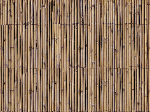  无缝黄色做旧竹竿竹子栅栏 