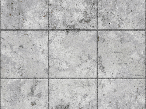  无缝破损水泥拼花地砖人行道路地面广场铺贴 