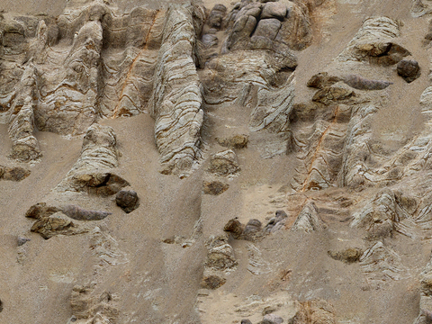  无缝黄色文化石墙岩石材墙面山体 