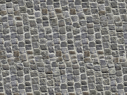  无缝灰色做旧方形拼花地砖人行道路地面街道广场铺贴 