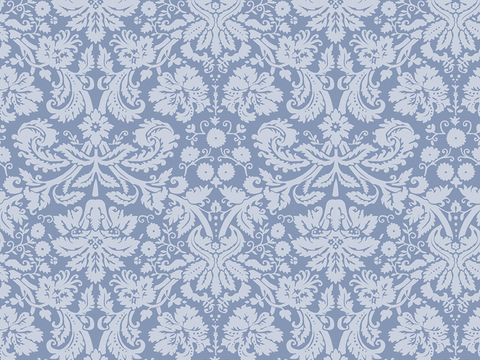  无缝蓝色欧式法式古典花纹壁纸壁布墙布 