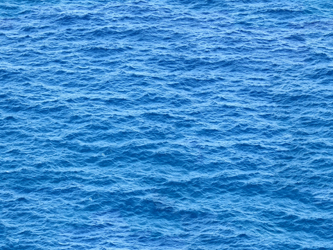  无缝蓝色水波纹水面游泳池水池浪花海浪纹理 